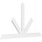 Ekena Millwork Saratoga Architectural Grade PVC Gable Bracket, 96"W x 56"H x 2"D x 6"F, 14/12 Pitch GBP096X56X0206SAR00 - alternate 1